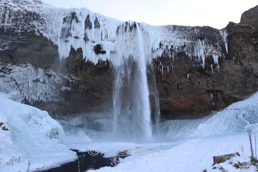 塞里雅蘭瀑布,Seljalandsfoss 冰島冬季