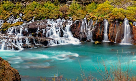 Barnafoss waterfall in the West of Iceland