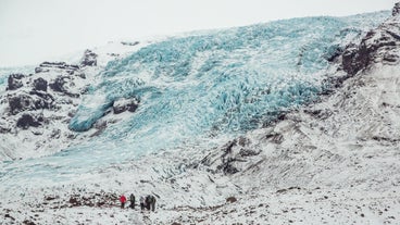 The glacier that you will hike upon