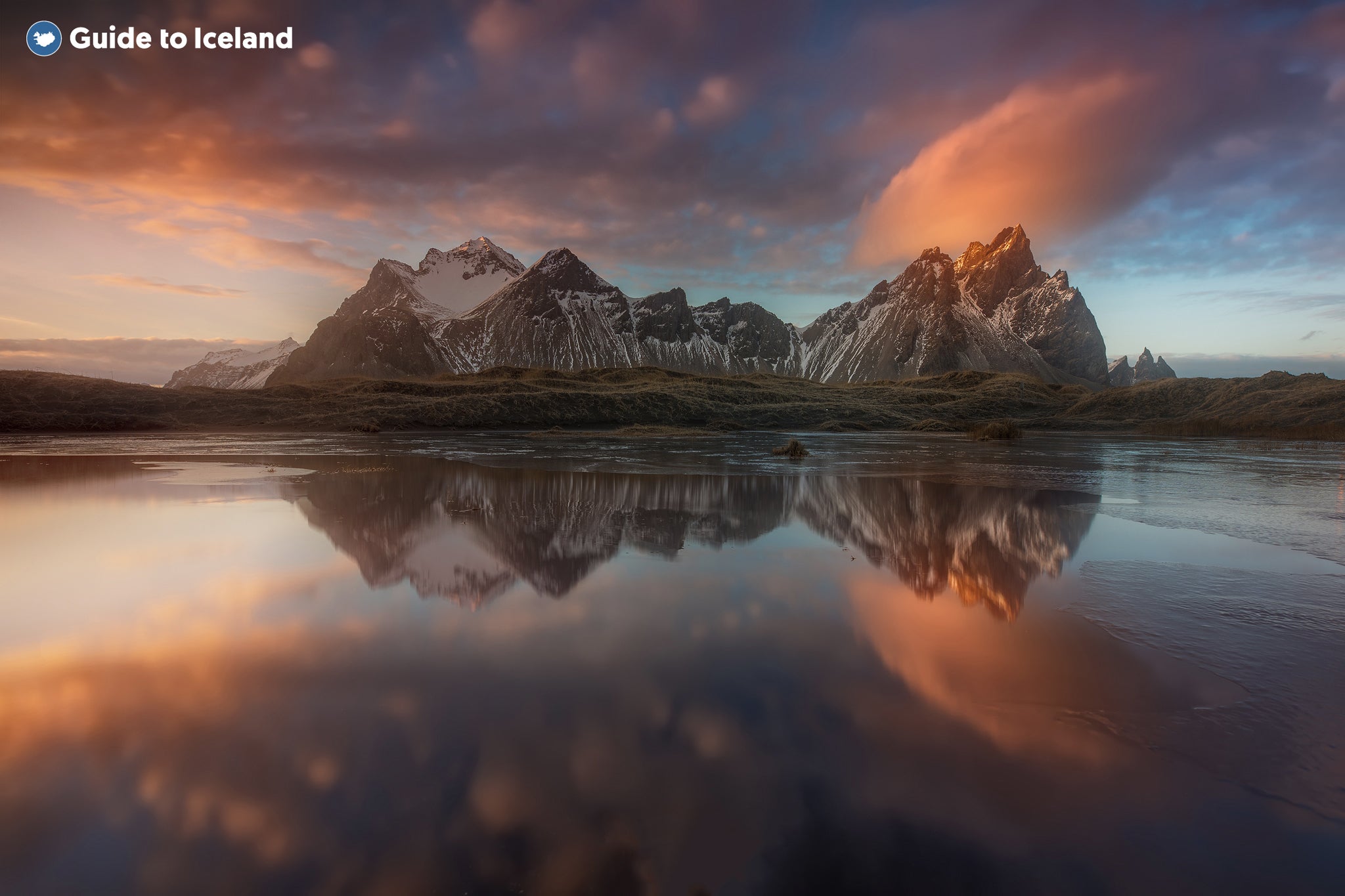 Berget Vestrahorn på sydöstra Island.