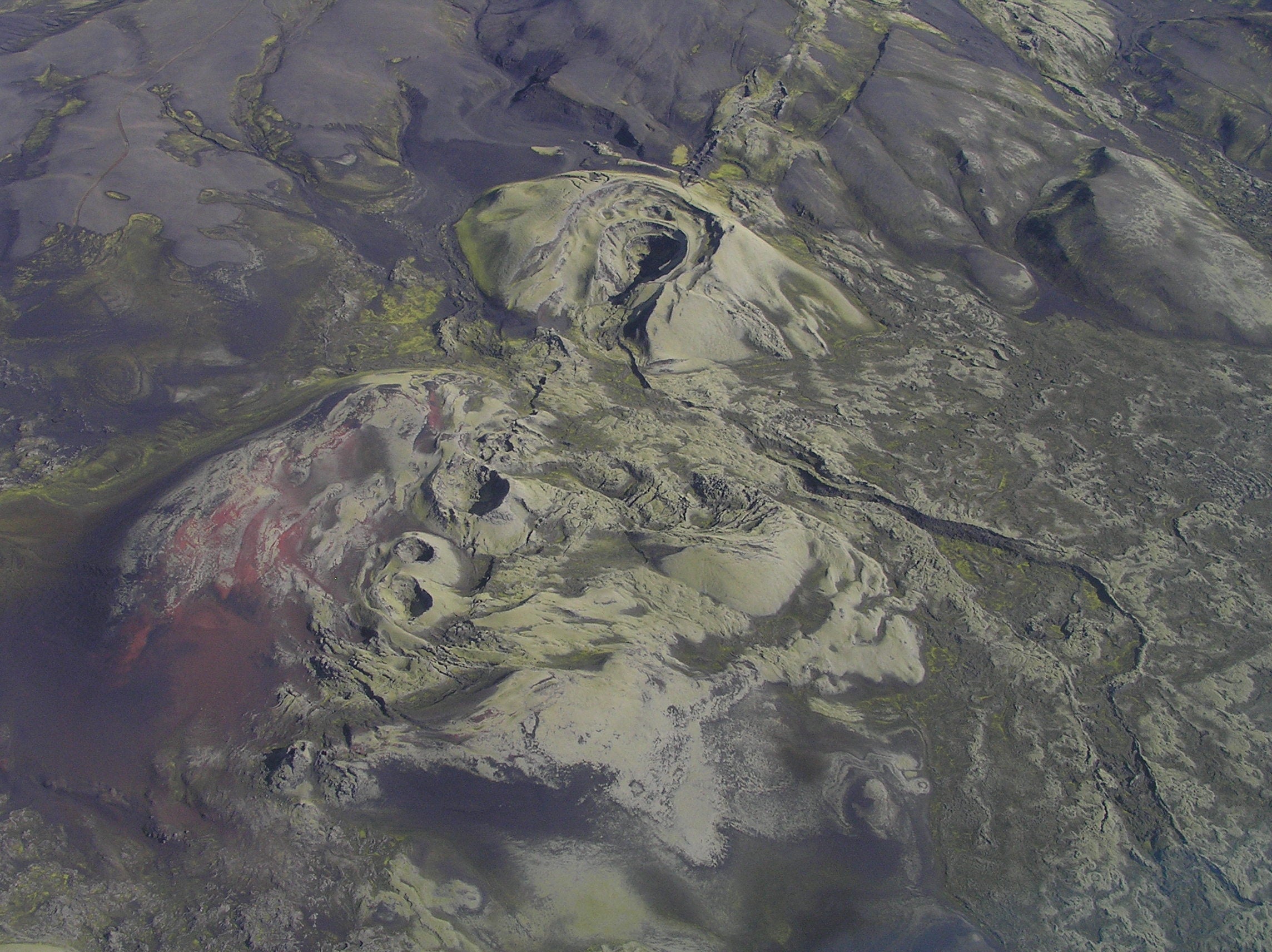 The Laki Craters, a large range of volcanic craters.
