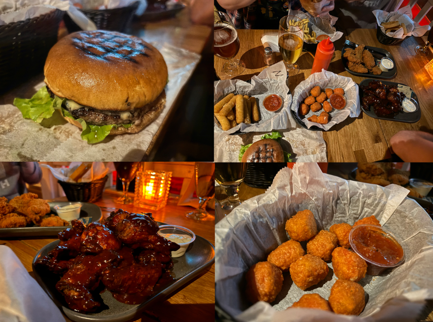 The selection of food at Lebowski Bar