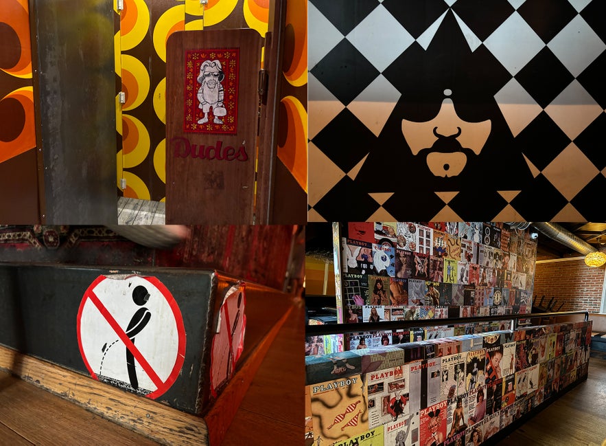 The interior design at Lebowski Bar is truly inspired by the cult hit The Big Lebowski by the Coen Brothers