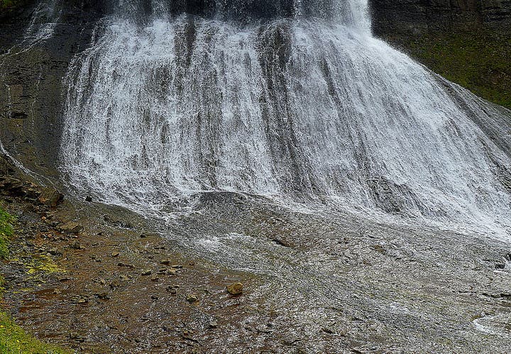 The majestic Waterfall Hvítserkur in Fitjaá River in West-Iceland