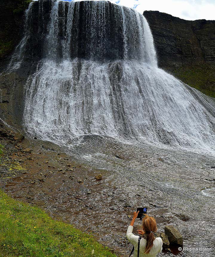 The majestic Waterfall Hvítserkur in Fitjaá River in West-Iceland
