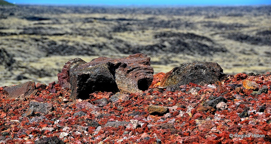 Eldborg scoria crater on Reykjanesskagi peninsula