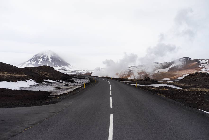 route en Islande en hiver