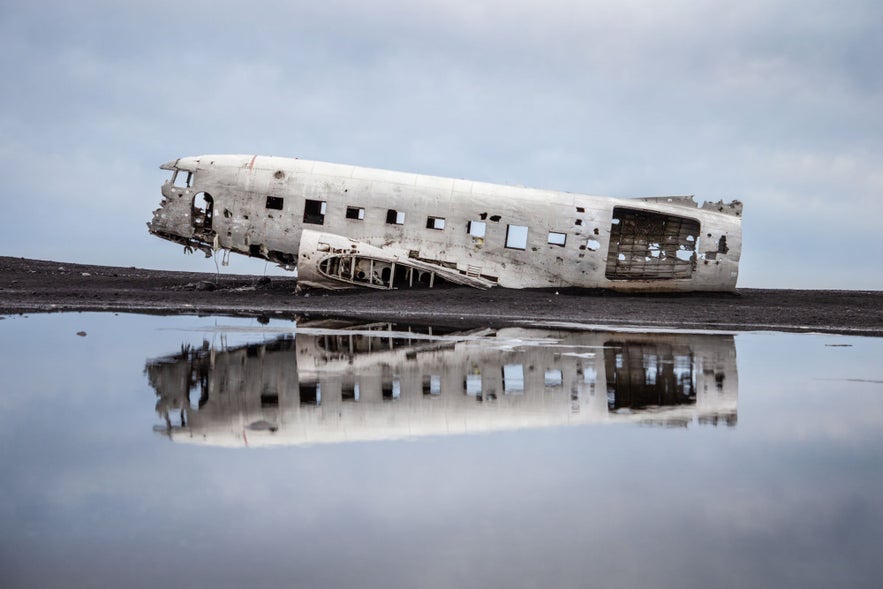 Plane wreck in Solheimsandur beach, Iceland.