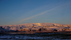 Katla Volcano seen covered in Myrdalsjokull glacier on sunset.