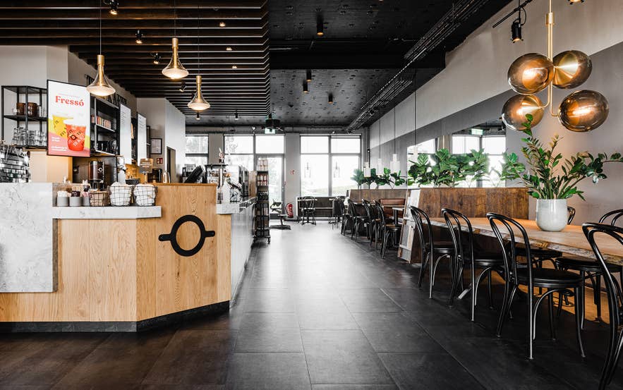 Te & Kaffi is a chain of cafes in Iceland which serves coffee drinks, tea and pastries