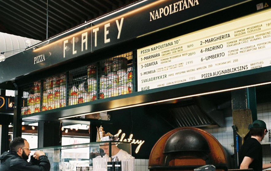 Flatey pizza restaurant Hlemmur Food Hall