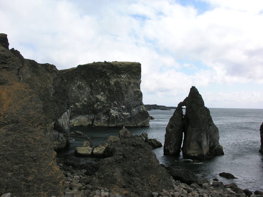 Hafnarberg sea cliffs in the Reykjanes peninsula