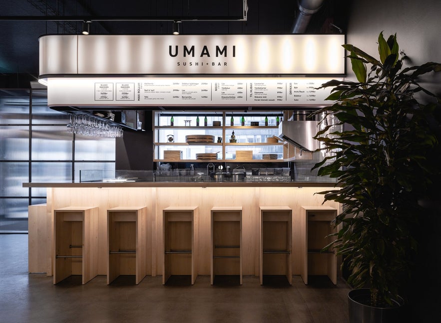 Umami sushi restaurant in Borg29 Reykjavik