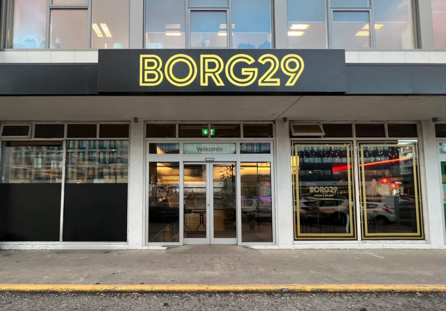 Borg 29 food hall front door in borgartun