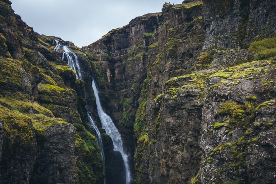 Glymur waterfall is one of the most beautiful waterfall hikes in Iceland.