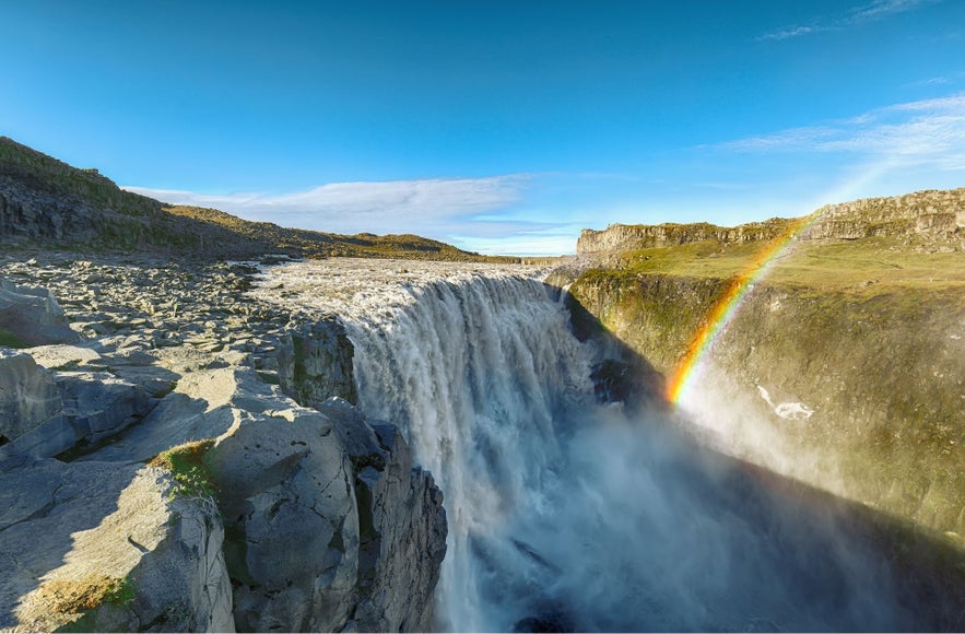 Dettifoss waterfall is the most powerful cascade in Iceland.