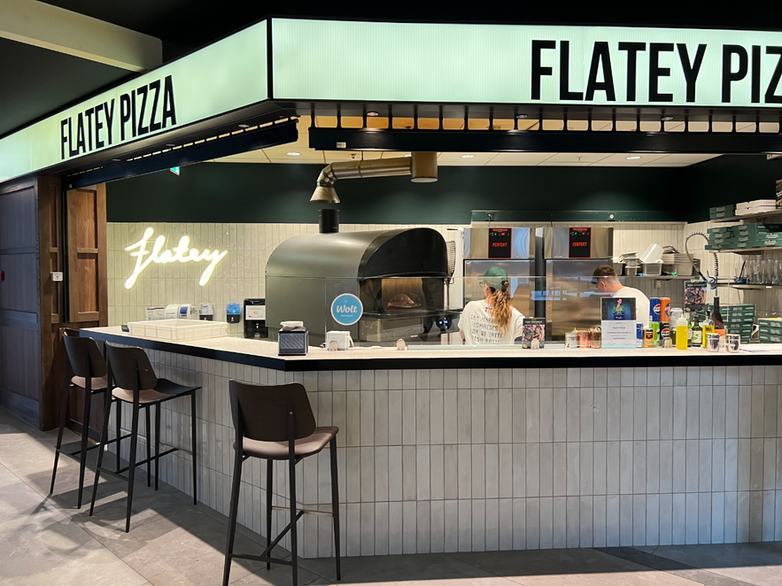 Pizza from Flatey pizza in Kringlan shopping mall 