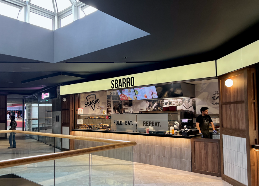 Sbarro Pizza place in Kringlan shopping mall