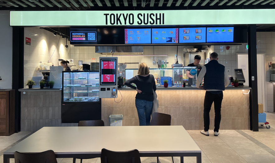 People at Tokyo sushi restaurant in Reykjavik