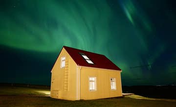Hotel Laekur has adorable cabins to stay in.