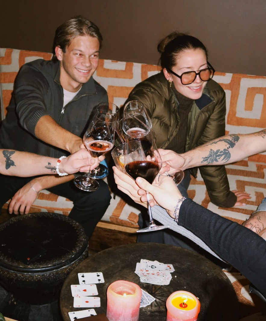 People enjoying wine and food at Cranberry bistro 