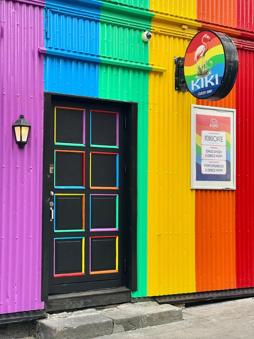 Kiki rainbow door at reykjavik gay bar