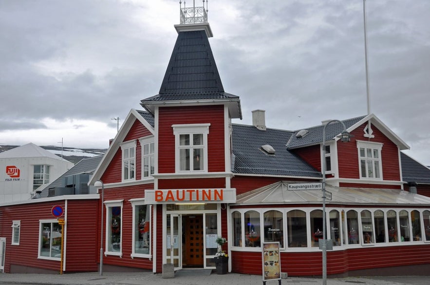 Bautinn is instantly recognizable in downtown Akureyri