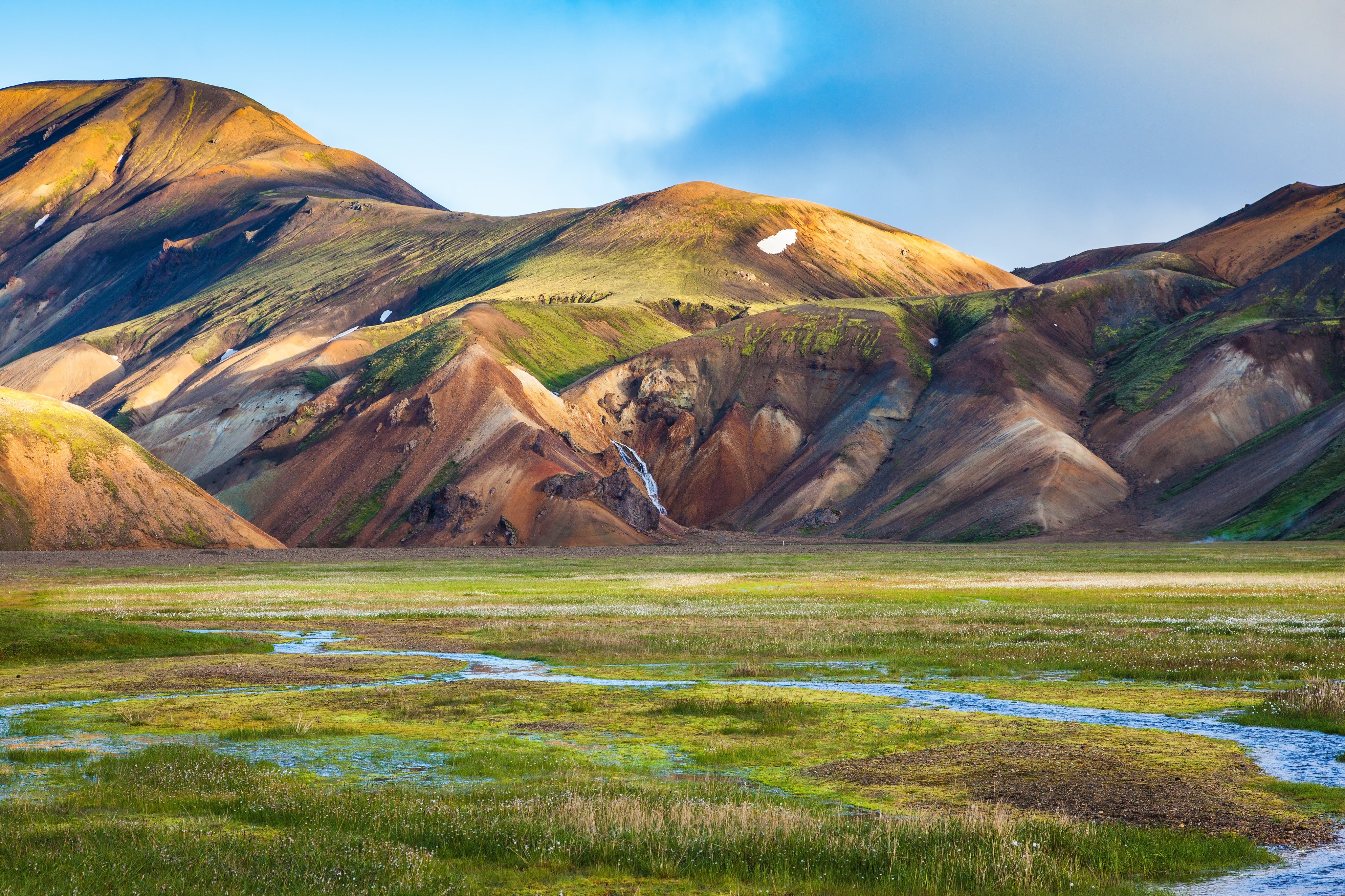 Landmannalaugar in Iceland is known for its colorful mountains.