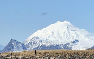 The Snaefellsjokull glacier volcano towers over Snaefellsnes.
