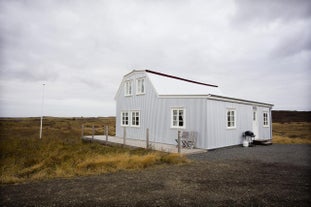 Lambalækur Guesthouse has a traditional facade.