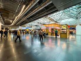 Keflavik airport has a lot of shops and restaurants for a convenient stop before your flight.