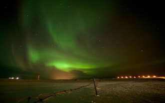 The Freezer Hostel is a great place from which to see the Northern Lights.