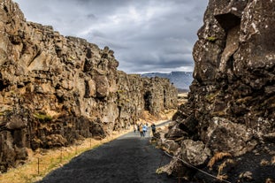 One of the many trails inside Thingvellir National Park.