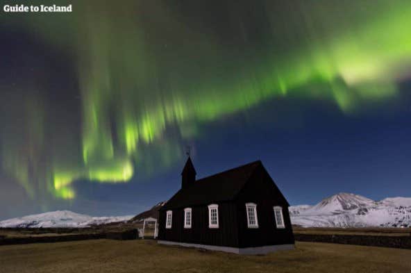 Budir is home to Budakirkja, an iconic wooden black church.