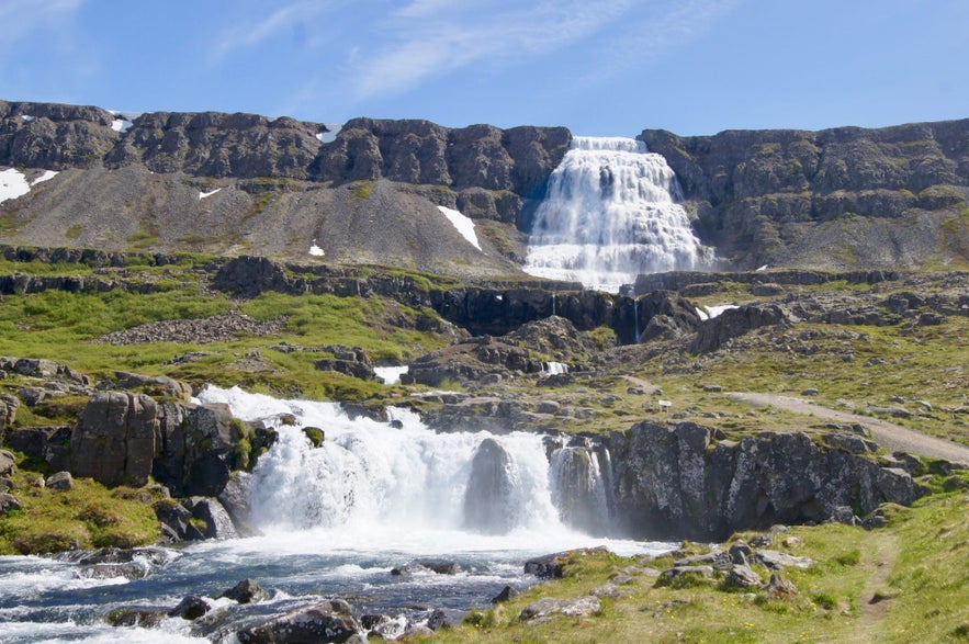 Dynjandi in the Westfjords is one of the most incredible waterfalls in Iceland