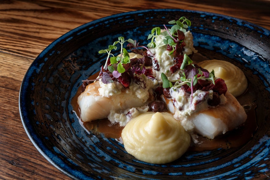 The cod is one of the highlights of the Fish Market menu