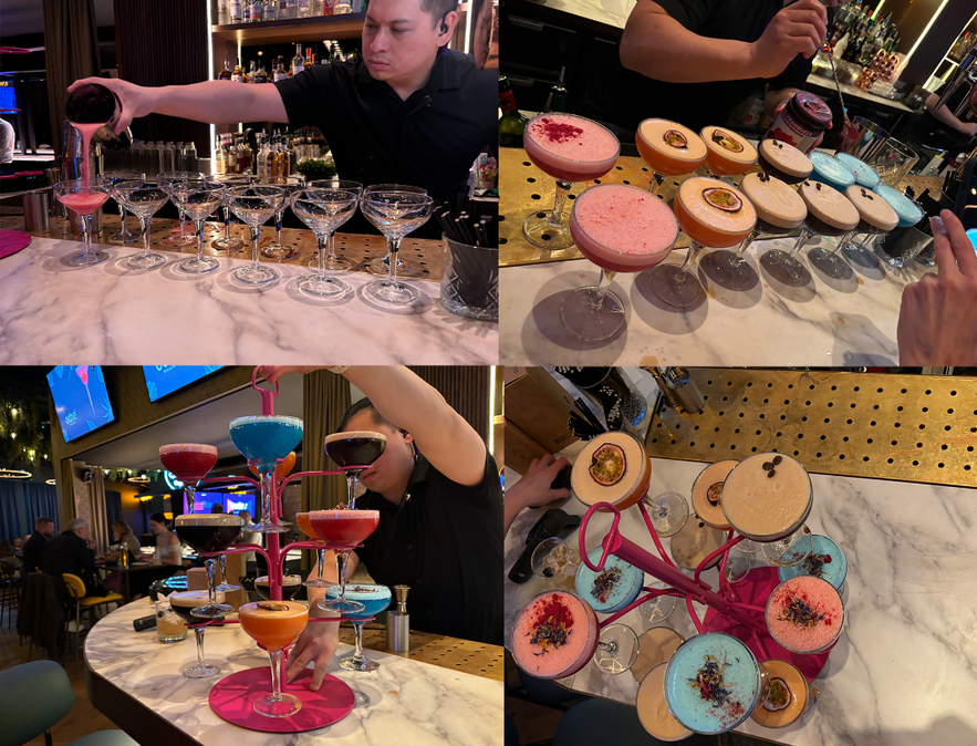 The cocktail tree at Oche Reykjavík was very colorful and delicious!