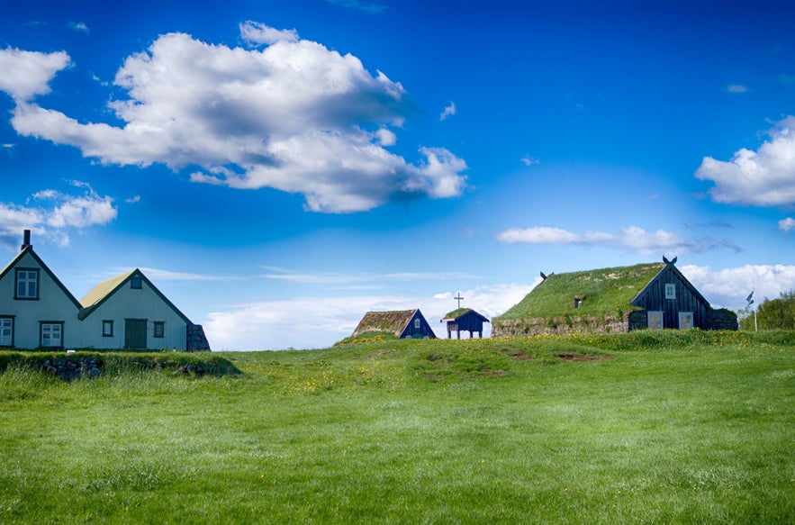 You can see a traditional Iceland turf church at the Arbaer museum