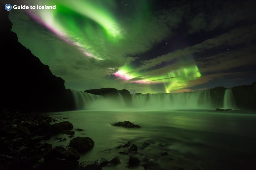 Godafoss is a beautiful waterfall near Akureyri in North Iceland