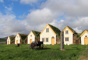 The Glaumbaer Turf Museum is a preserved turf farmhouse.