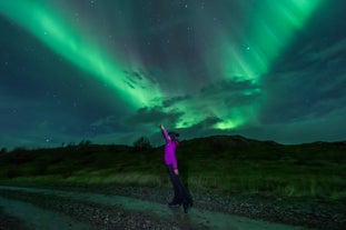 The Icelandic countryside makes the perfect backdrop for the northern lights.