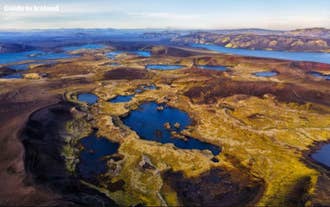An aerial view of the Icelandic Highlands.