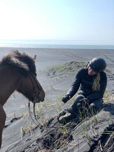 Fun 2-Hour Black Beach Horse Riding Tour on the South Coast