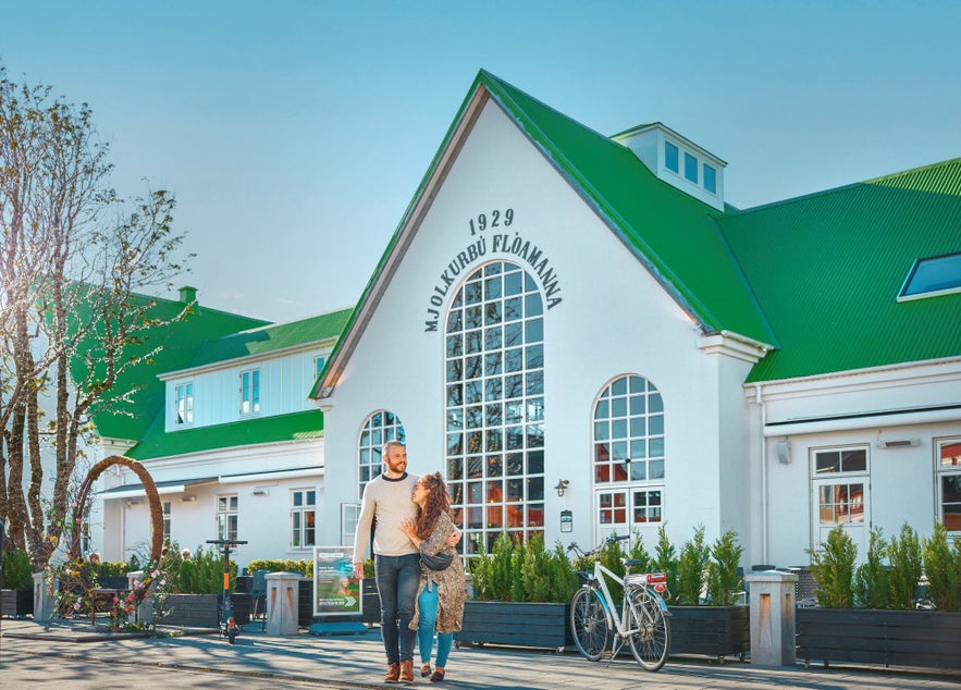 The Old Dairy Selfoss foodhall is beautiful