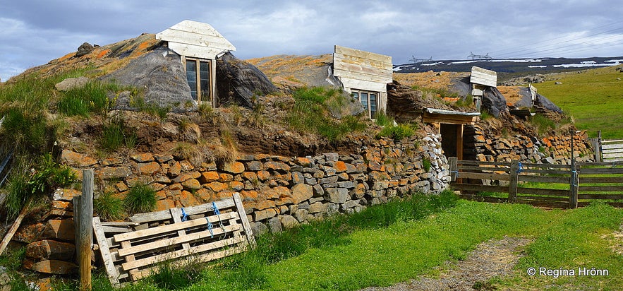 Langhús turf outhouses in East-Iceland Langhús turf outhouses in East-Iceland