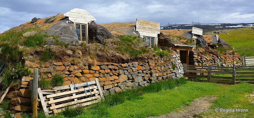 Langhús turf outhouses in East-Iceland Langhús turf outhouses in East-Iceland