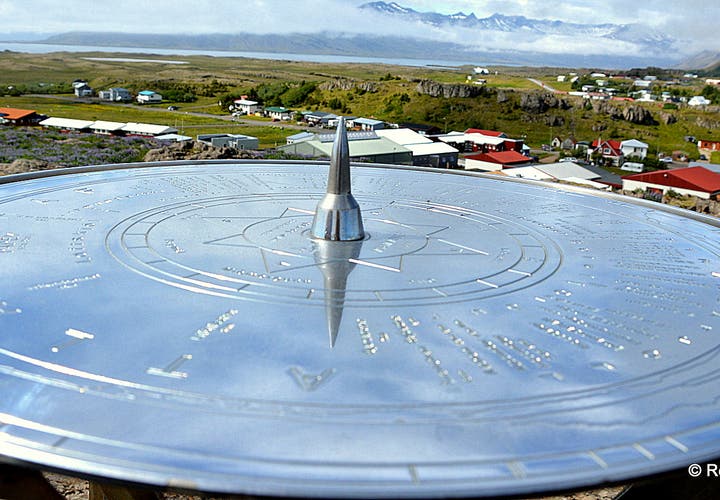 The view-dial at Bóndavarða in Djúpivogur