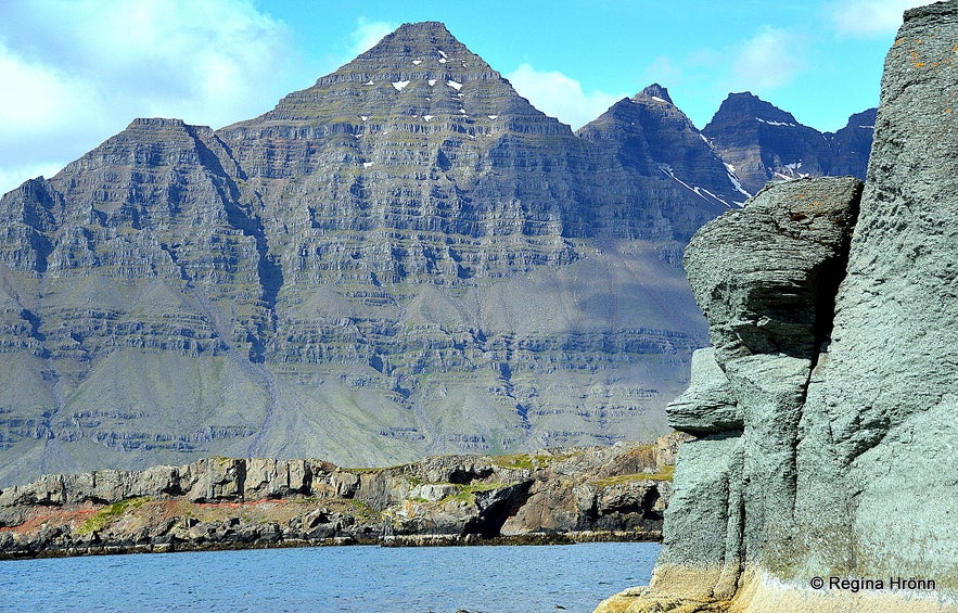 Blábjörg cliffs and Mt. Búlandstindur in East-Iceland