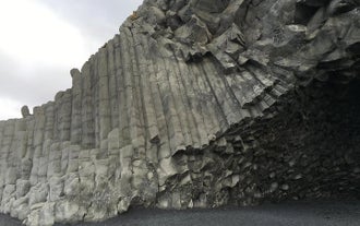 The basalt columns and cliffs of Reynisfjara beach are spectacular up close.