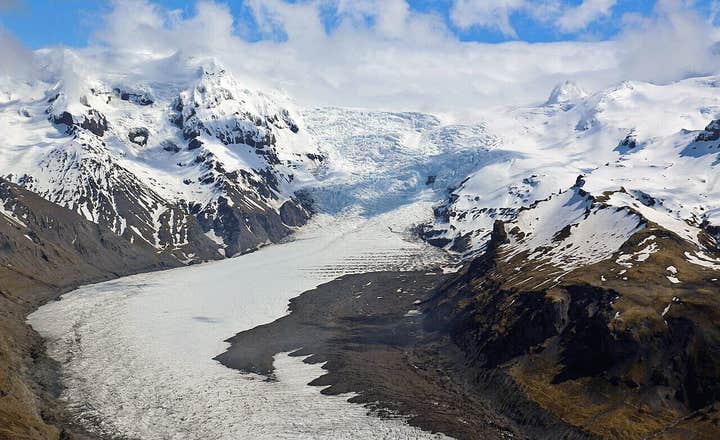 Vol Touristique Palpitant de 50 minutes au-dessus de la Lagune Glaciaire de Jokulsarlon & du Mont Hvannadalshnjukur depuis Skaftafell